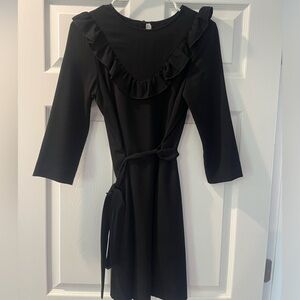 H&M 3/4 Sleeve Ruffle Wrap Dress